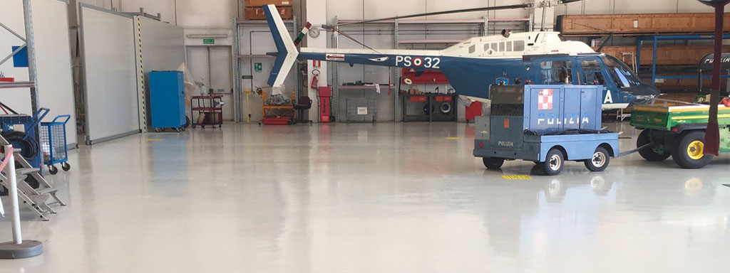 Rifacimento pavimento Hangar post lavorazione