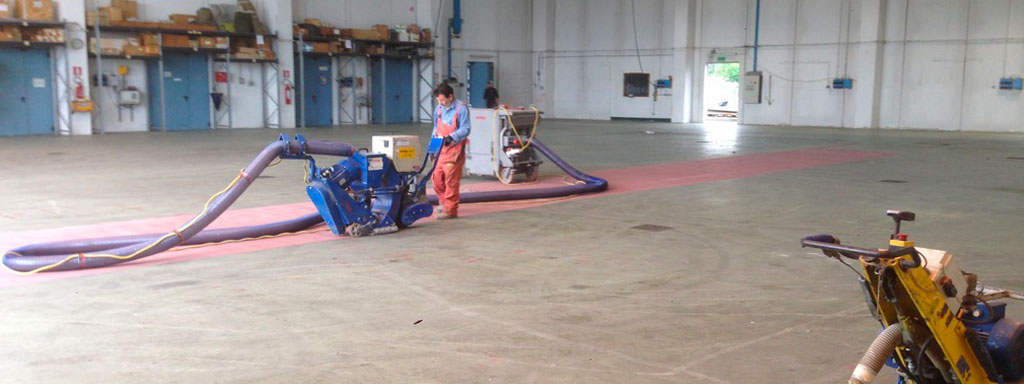Rifacimento pavimento Hangar pre lavorazione