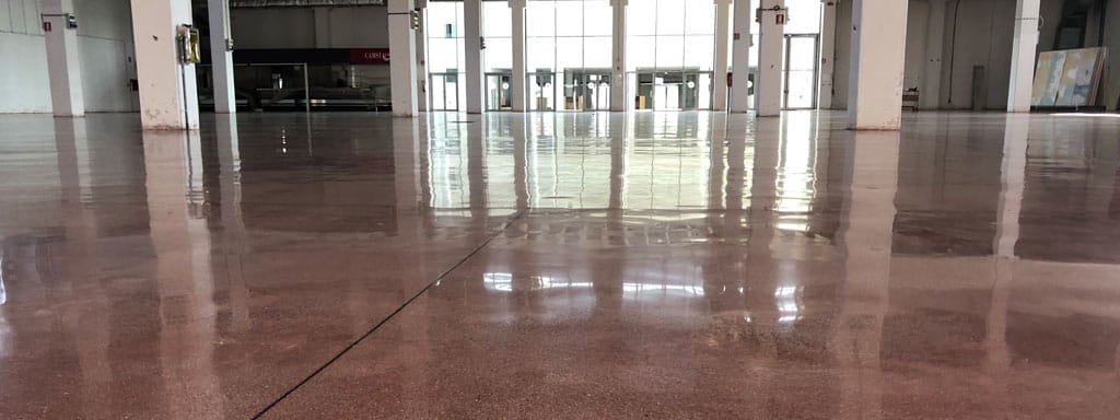 Lucidatura pavimento Fiera dopo la lavorazione