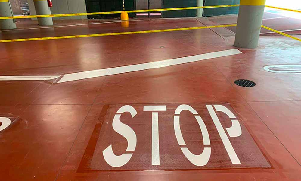 Rimozione segnaletica orizzontale nei parcheggi Ecotep
