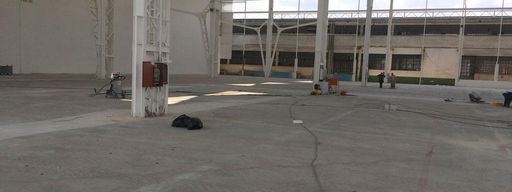 Lucidatura pavimenti in cemento prima del trattamento